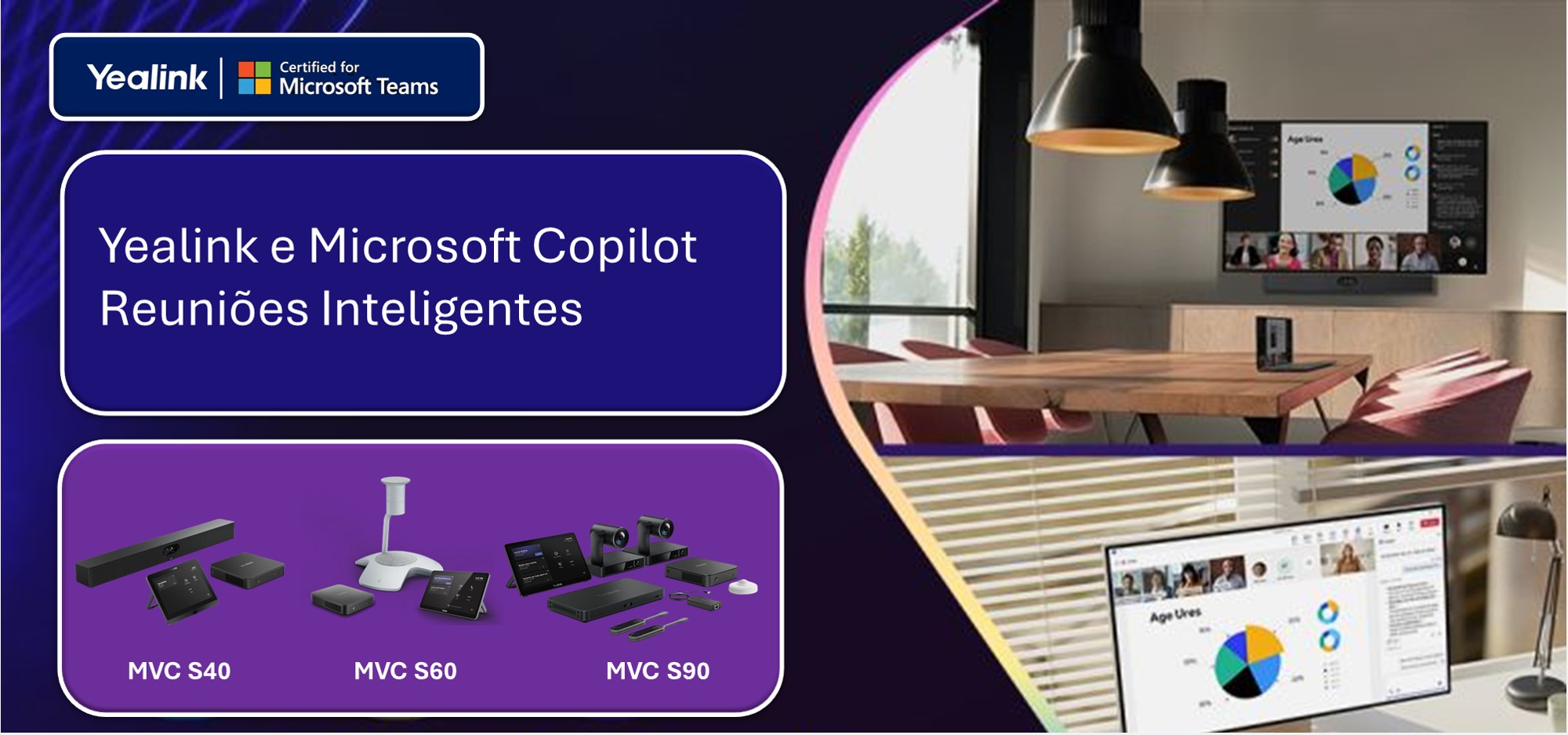 Yealink e Microsoft Copilot: Reuniões híbridas redefinidas com IntelliFrame Multi-Stream